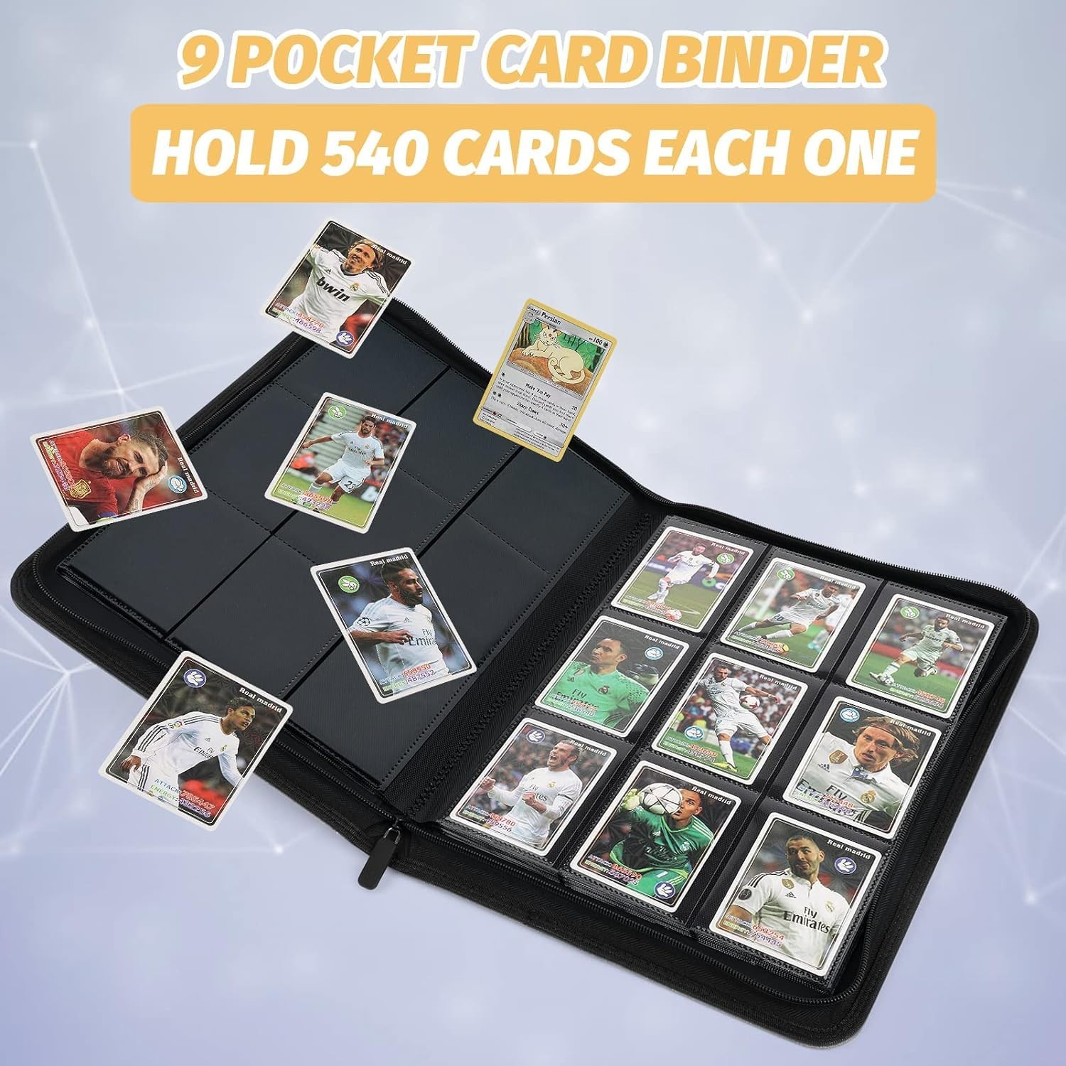 Trading Card Binder Card Collection Binder Album Folder with 540 Side Loading