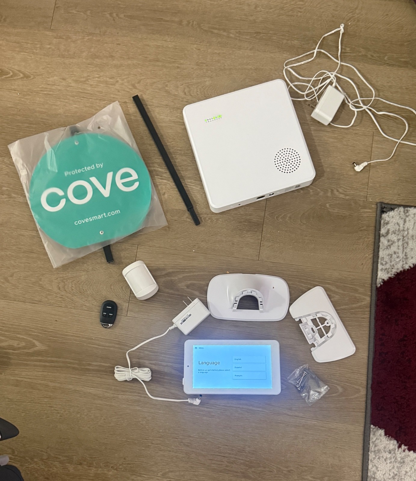 Cove Connect Pro Security System Bundle w/ Hub Motion Sensor Key Fob Yard Sign