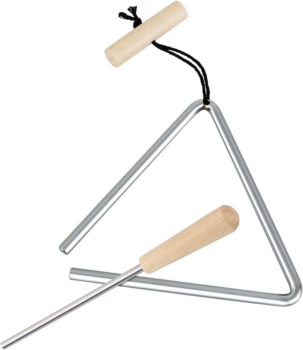 Triangle Instrument, Rhythm Steel Triangles Music Instrument 6 INCH