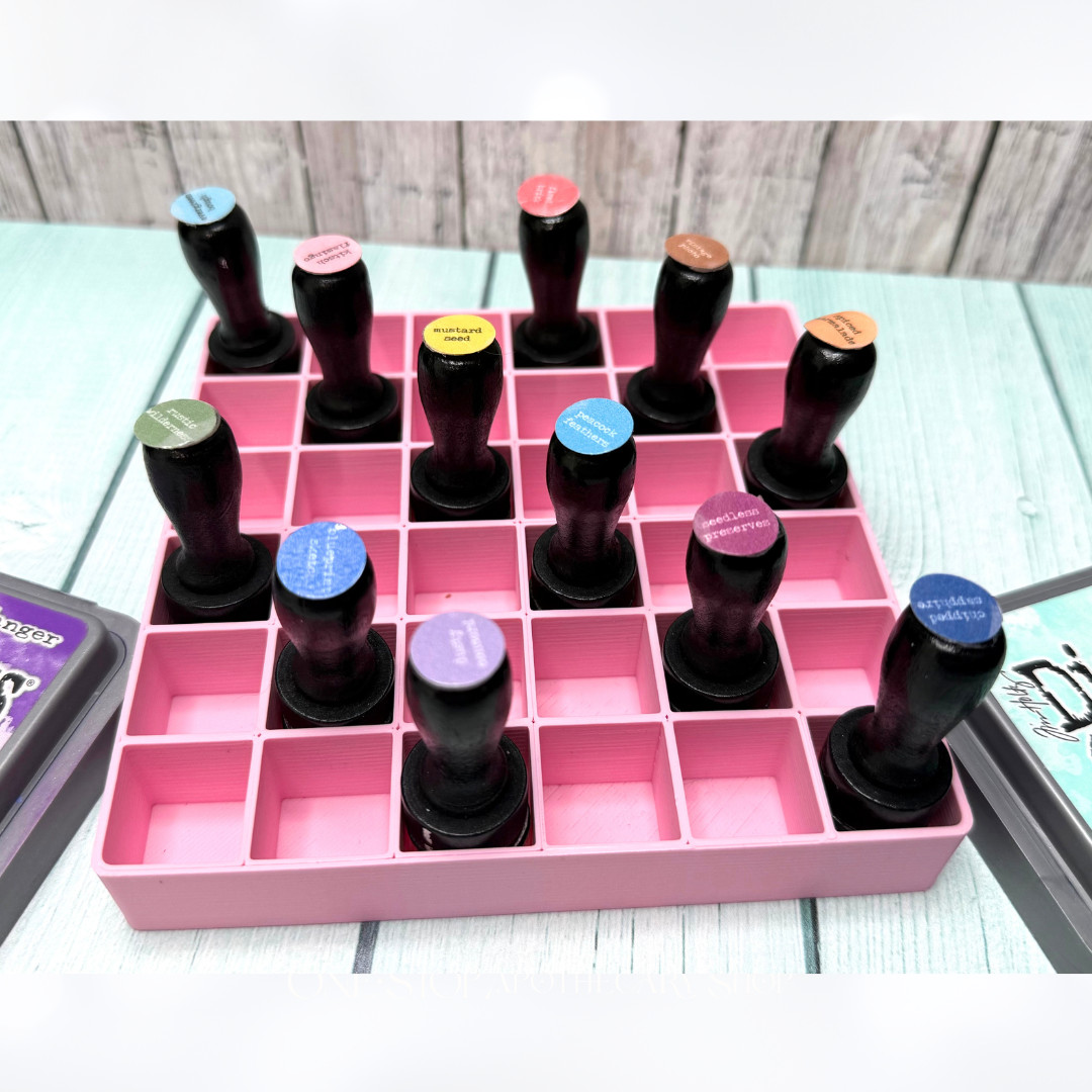 Tim Holtz 3D Printed PINK INK BLENDING TOOL Organizer Holder MINI SIZE Holds 36