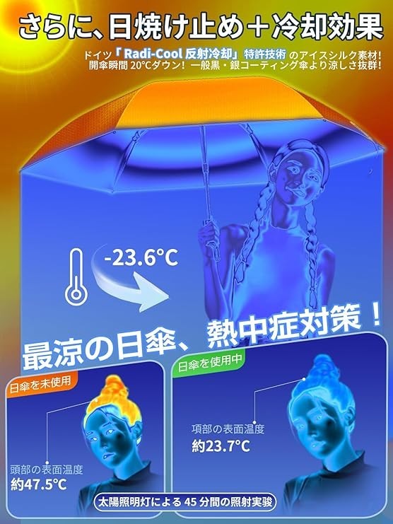 UPEB UV 100% Blackout Umbrella Auto Open Close Ultralight Compact Light blue