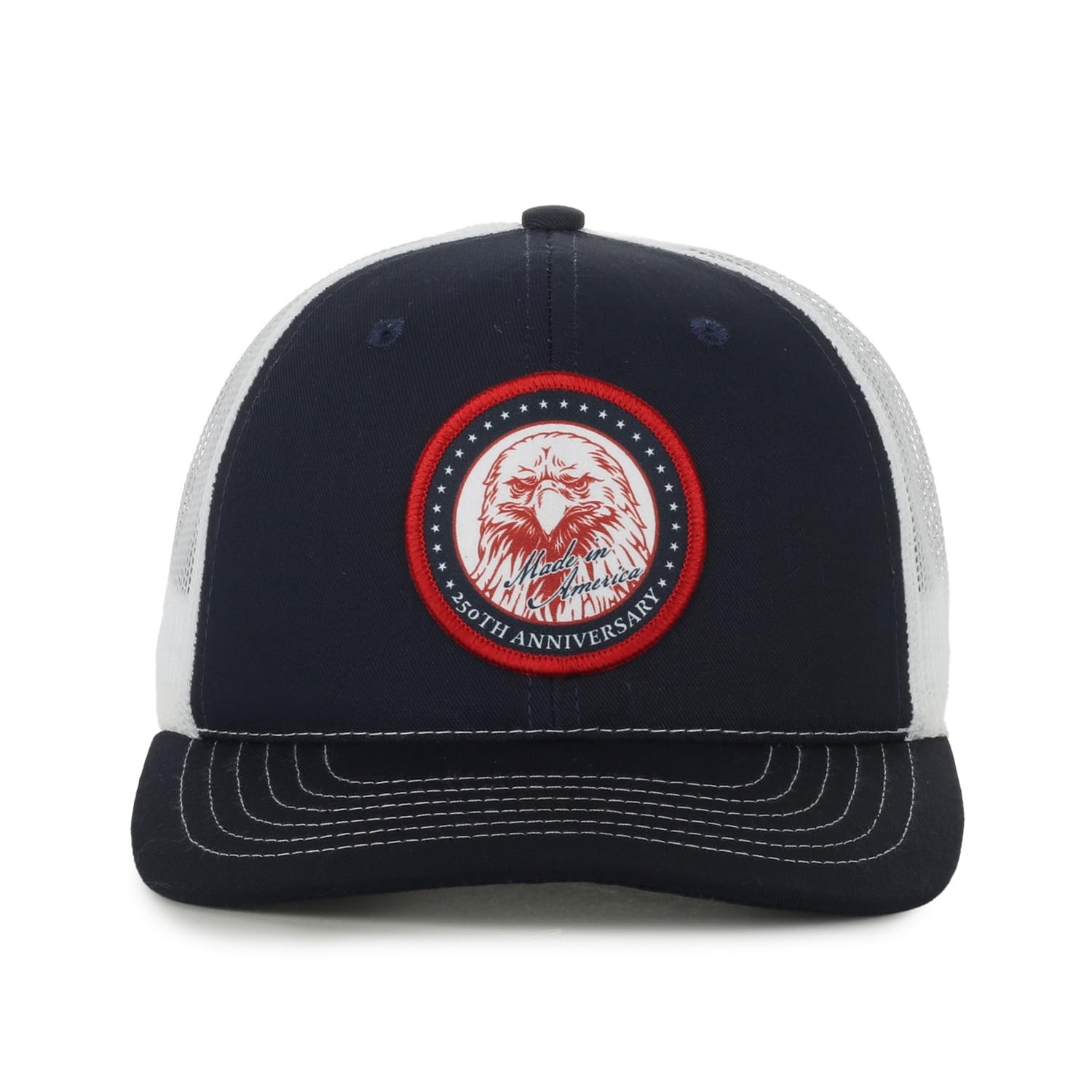 Made in USA Patriotic Trucker Hat – Bald Eagle Patch One Size,
