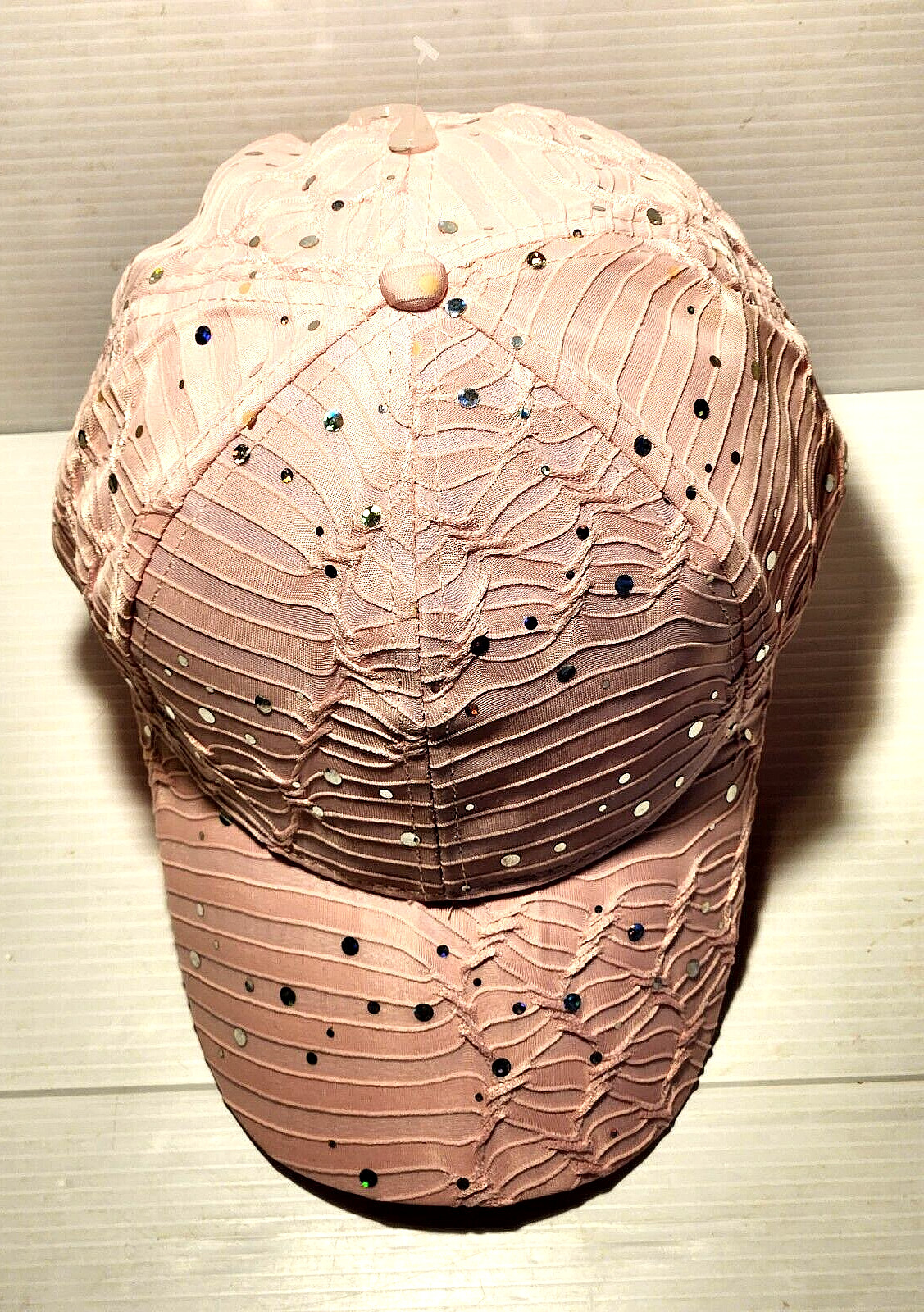 Woman's Glitter Ballcap Pink Casual/Cancer Awareness Hat Adjustable Adult/Teens