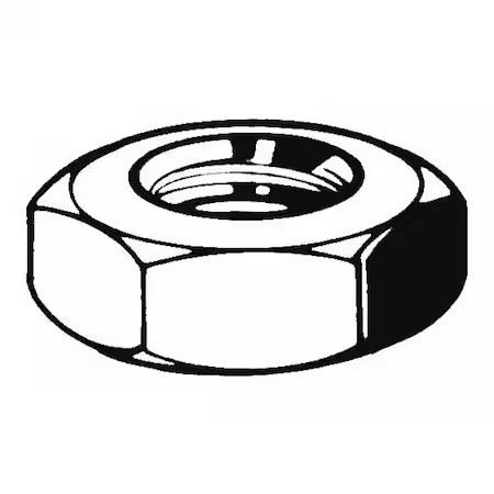Zoro Select U11375.037.0001 Jam Nut, 3/8"-24, Steel, Grade 8, Zinc Yellow,,