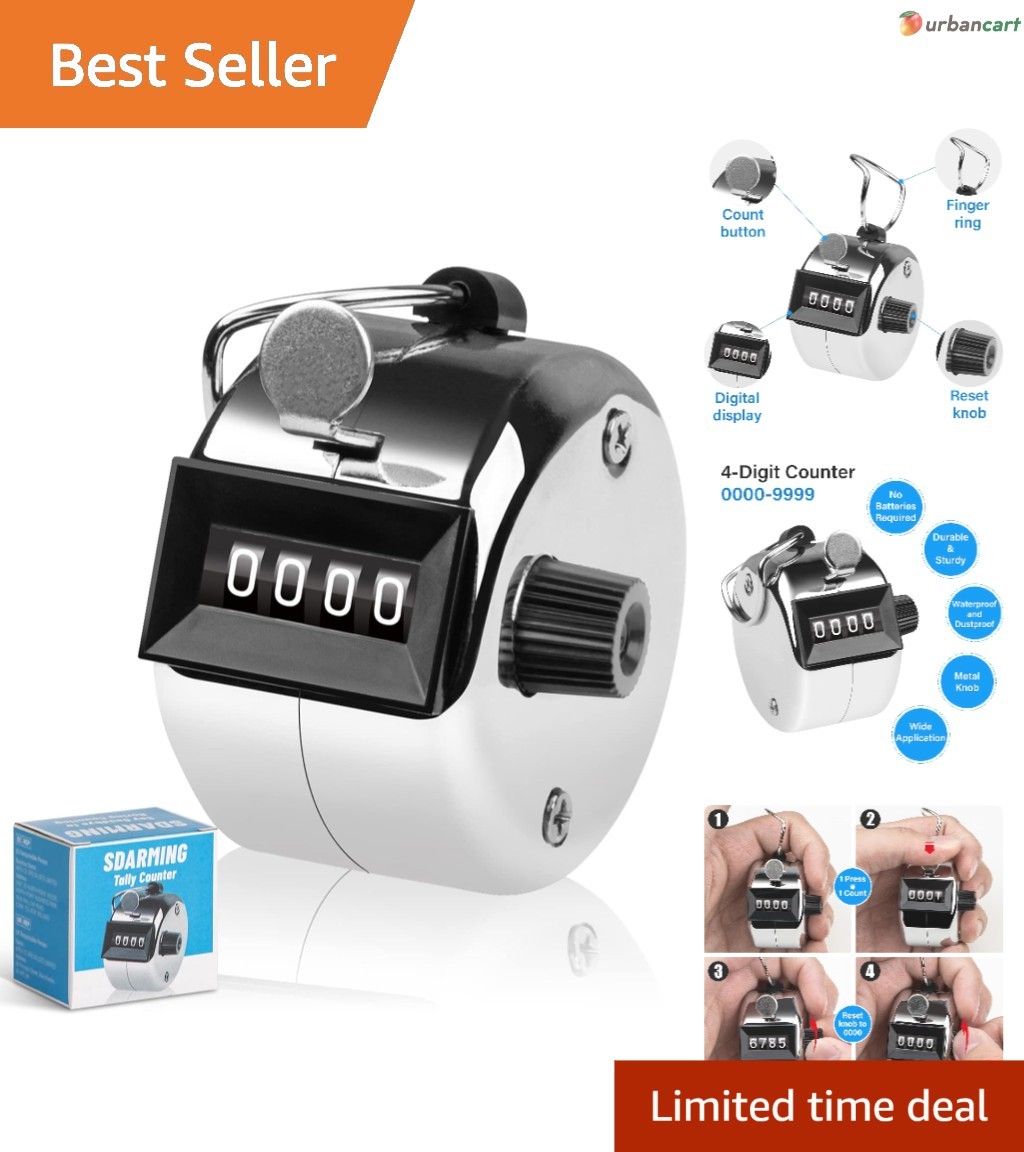 4-Digit Mechanical Tally Counter – Durable, Eco-Friendly, Multi-Purpose Clicker