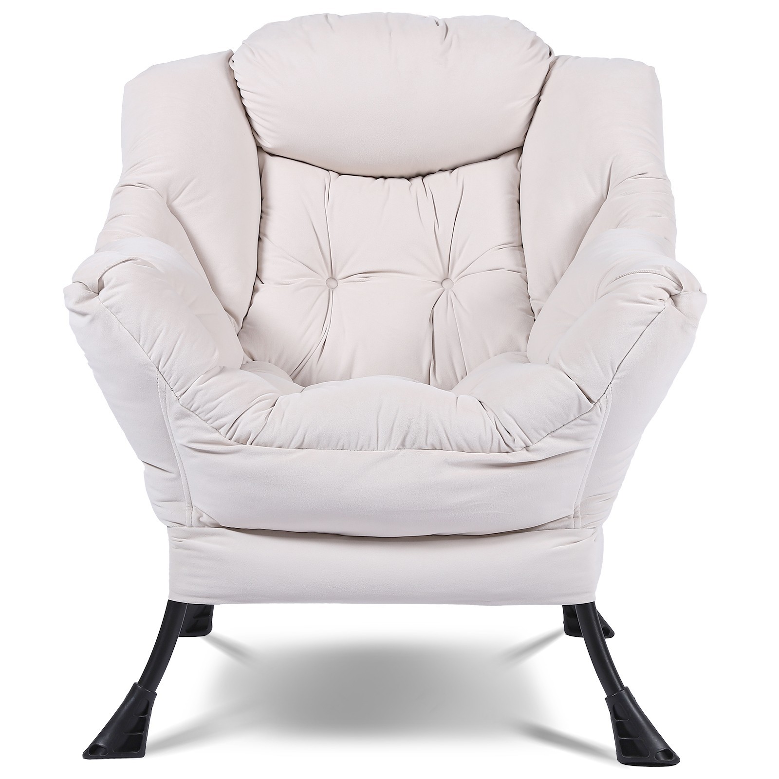 Modern Lazy Chair Lounge Accent Chair with Armrests Comfy Leisure Sofa Armchair