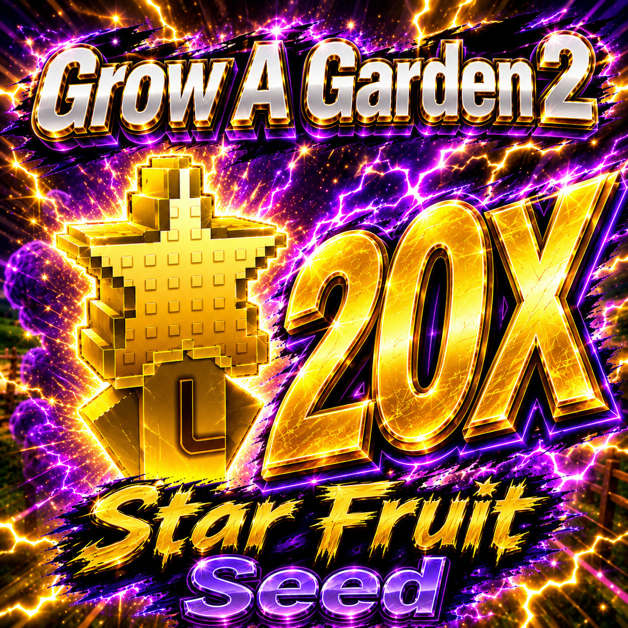 🌱 Star Fruit 🌱 - 🪴Grow A Garden🪴 2 | GAG2 | FAST | CHEAP