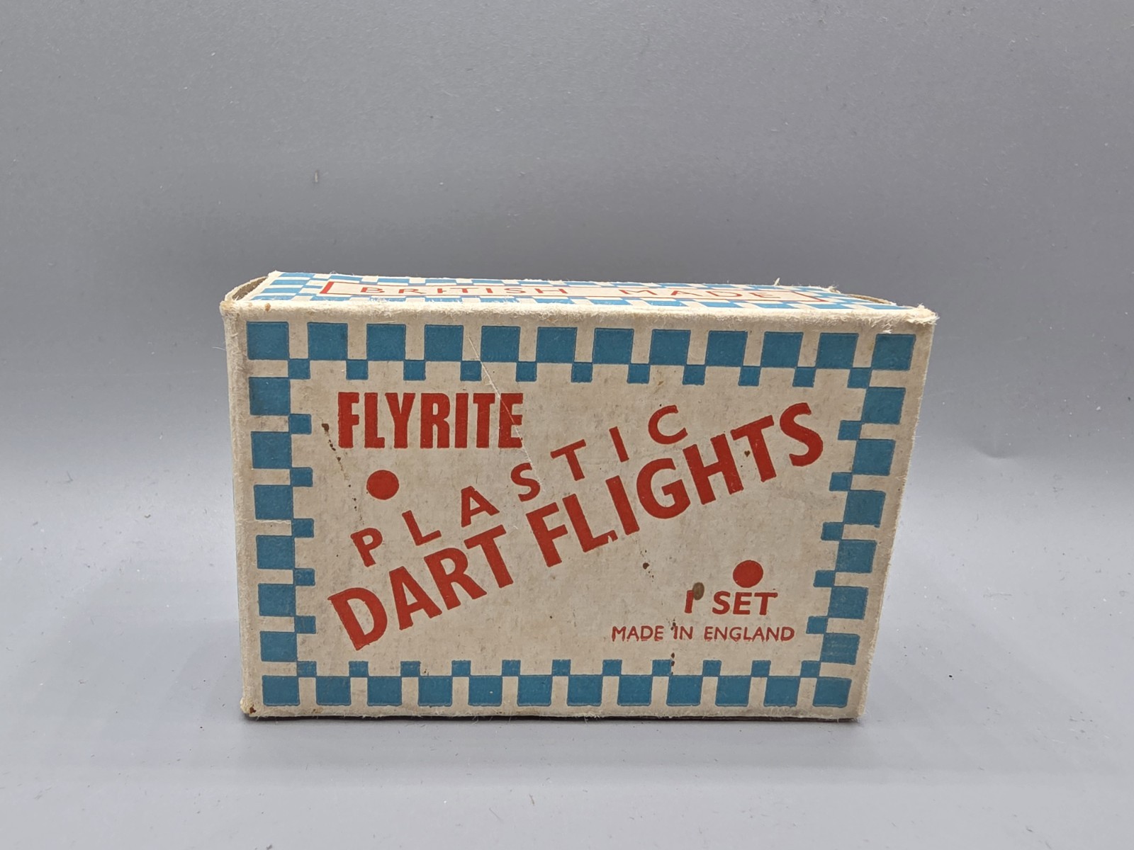 Vintage Flyrite Plastic Dart Flights Set - Blue Screw-In Flights British Made