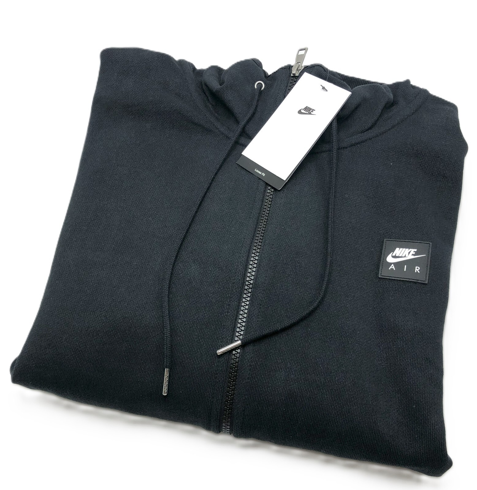 *NEW* Men NIKE AIR FULL-ZIP FLEECE HOODIE BLACK (HJ0636 010), Sz SM - 2XL 👍