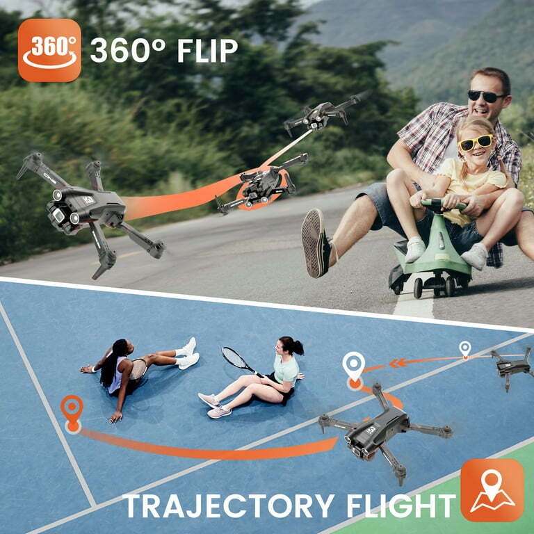DEERC D96 Drone with 4K UHD Dual Camera Foldable Quadcopter Obstacle Avoidance v