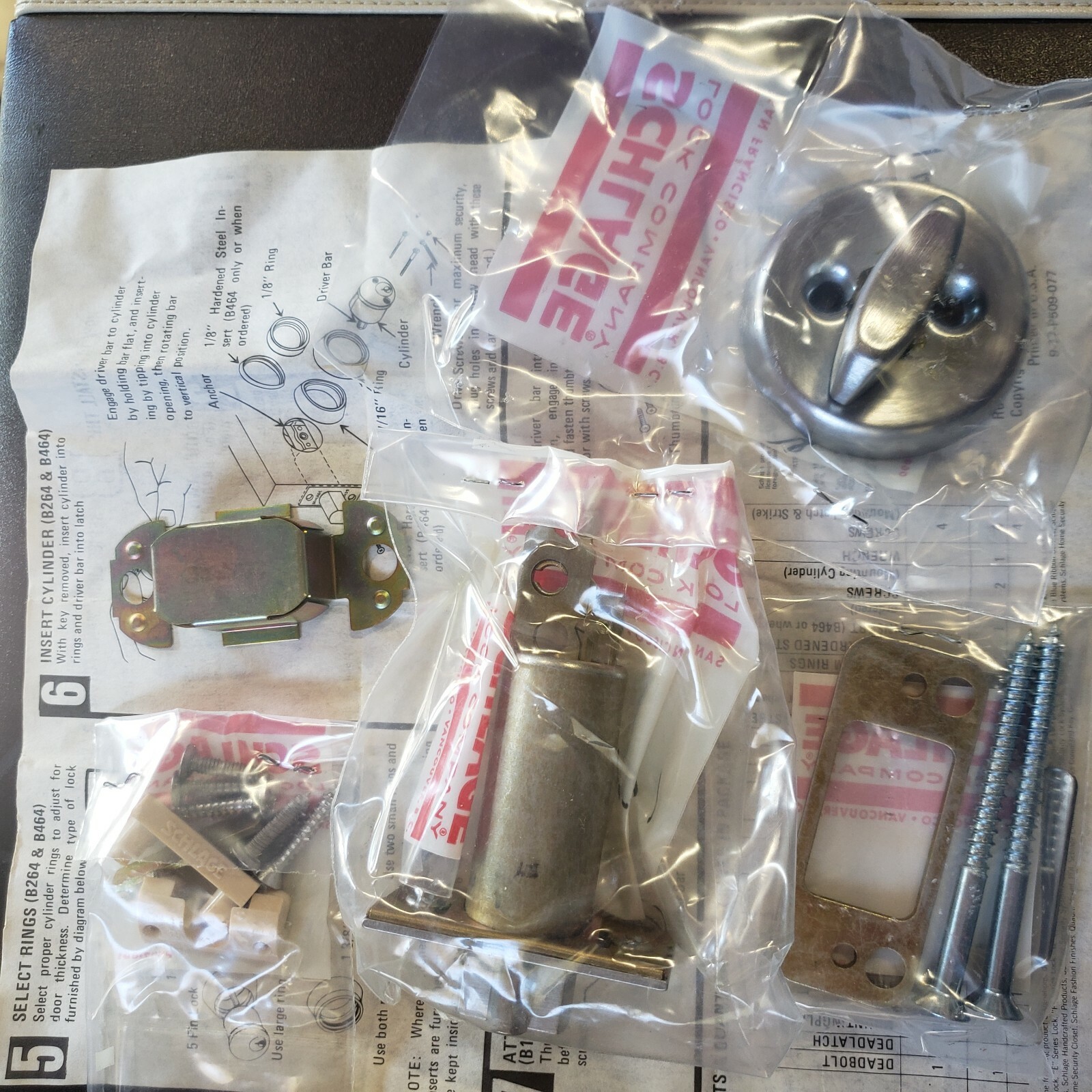 SCHLAGE B470D 626 SINGEL SIDED TURN 2 3/4" BACK SET Gate lock Locksmith