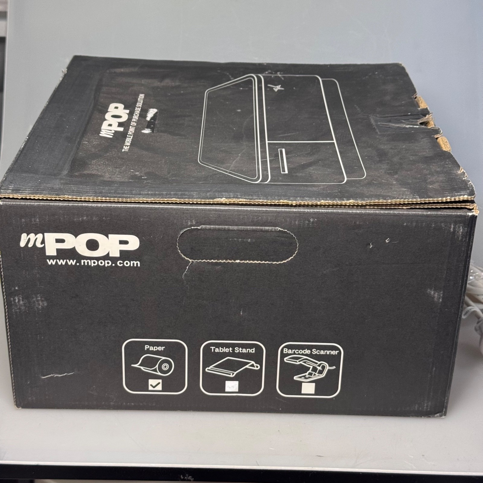 Star Micronics mPOP POP10 Receipt Printer Cash Drawer White POS Bluetooth USB