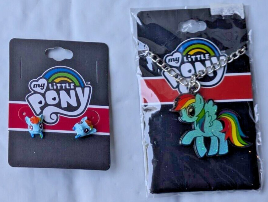 My Little Pony Rainbow Dash Necklace or My Little Pony Earrings  -NEW - YOU PICK