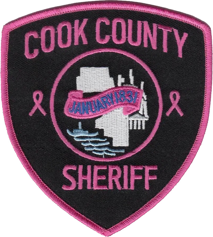 COOK COUNTY SHERIFF SHOULDER PATCH: Pink Breast Cancer Awareness