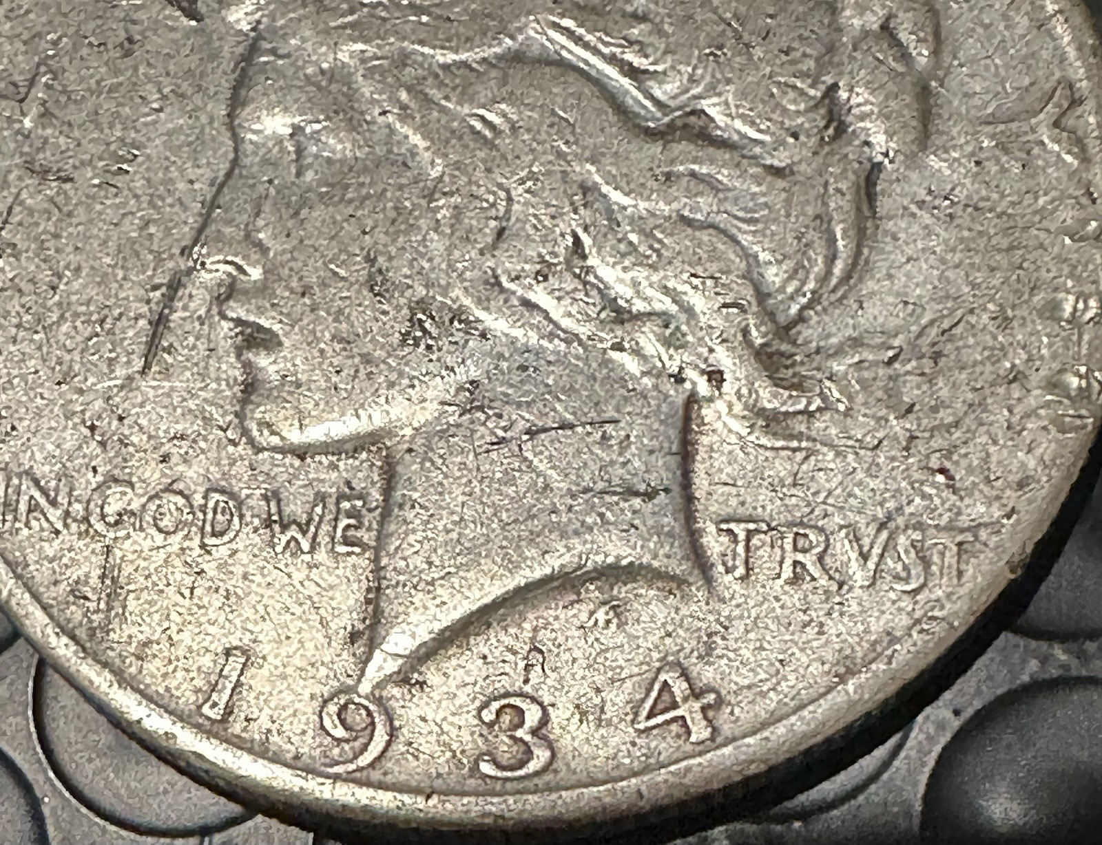 1934 S PEACE SILVER DOLLAR $1 KEY DATE COIN