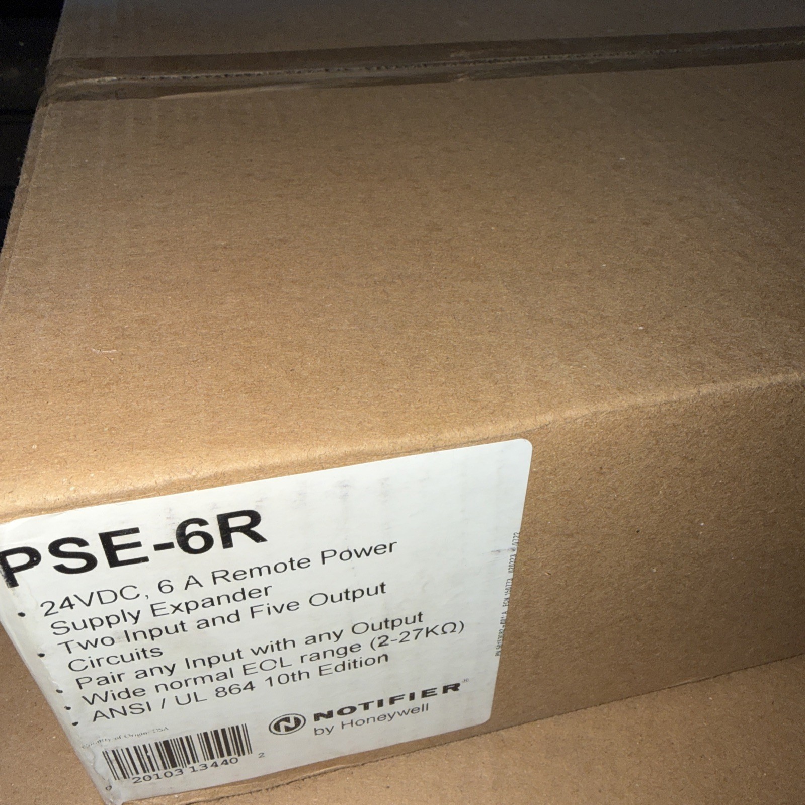 NOTIFIER PSE-6R FIRE ALARM POWER SUPPLY HONEYWELL