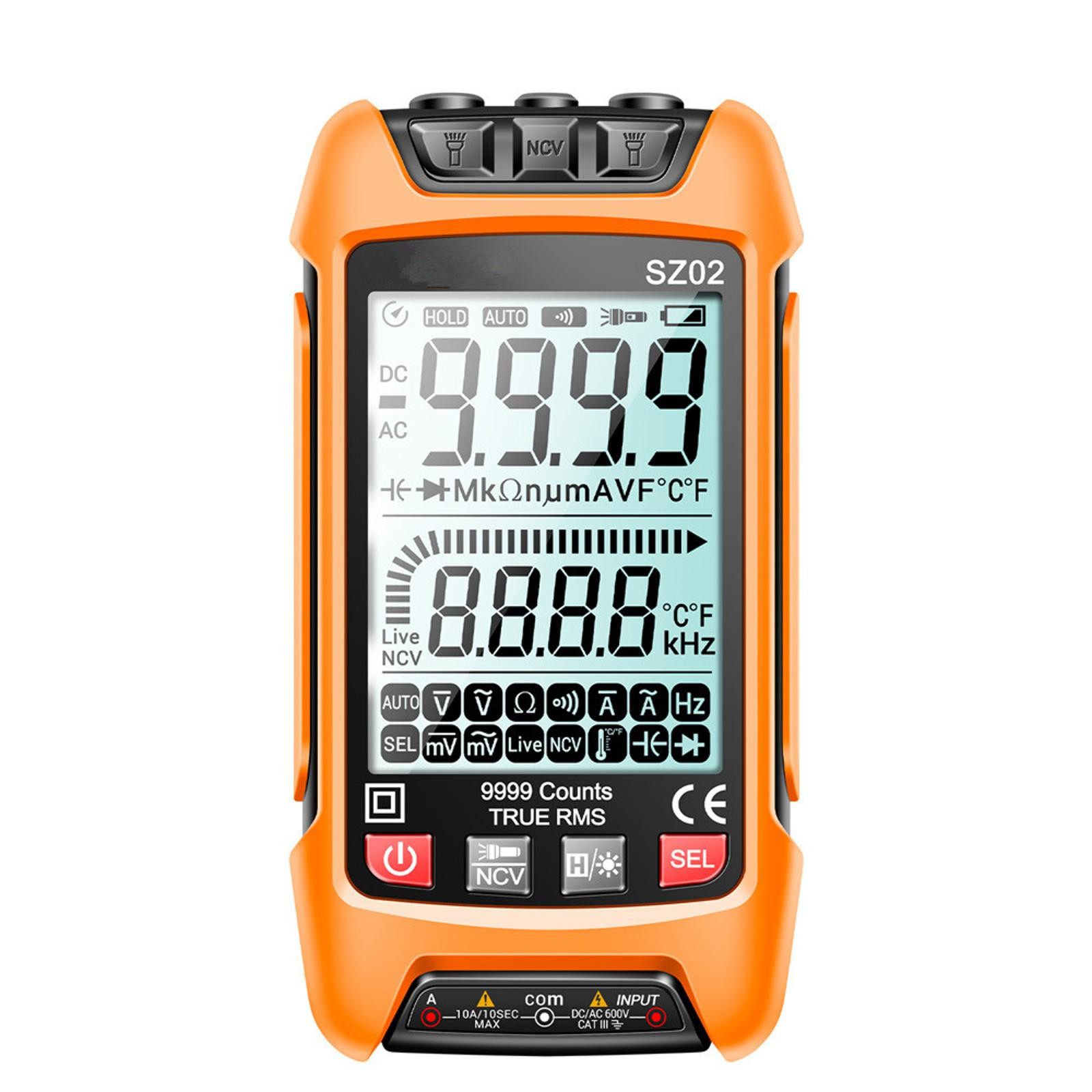 SZ02 Digital Multimeter 9999 Counts True RMS Auto Electrical Capacitance Meter//