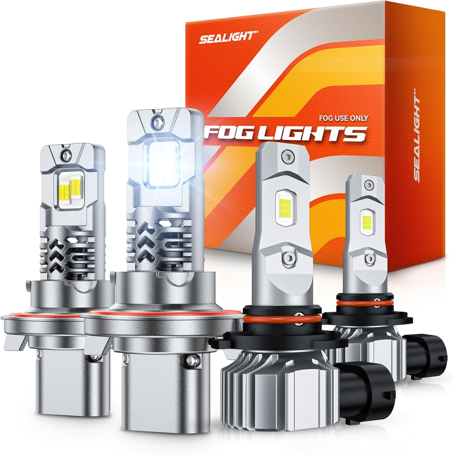 H13 H10 LED Bulbs Combo, 68000 Lumens 6500K Cool White, Real 1:1 Size Fog Lights