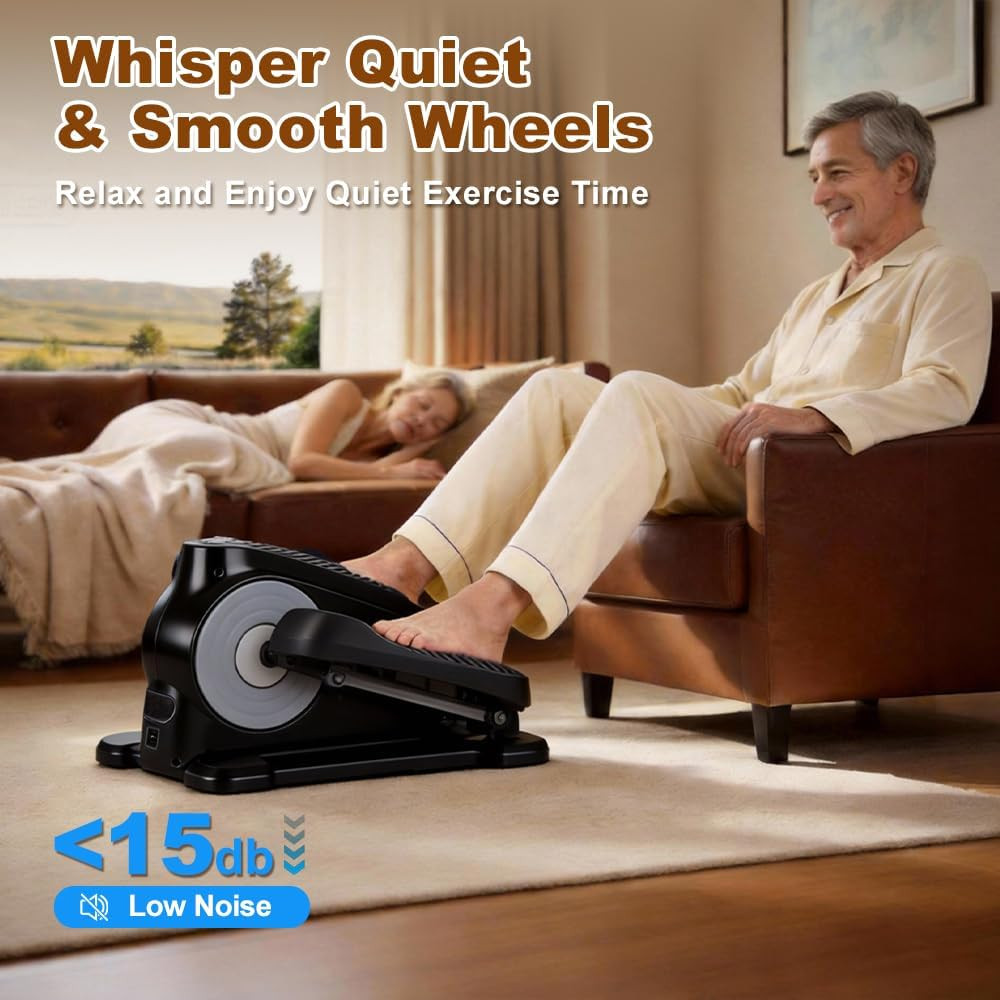 Adjustable Under Desk Elliptical Machine for Seniors - Seated Leg Exerciser
