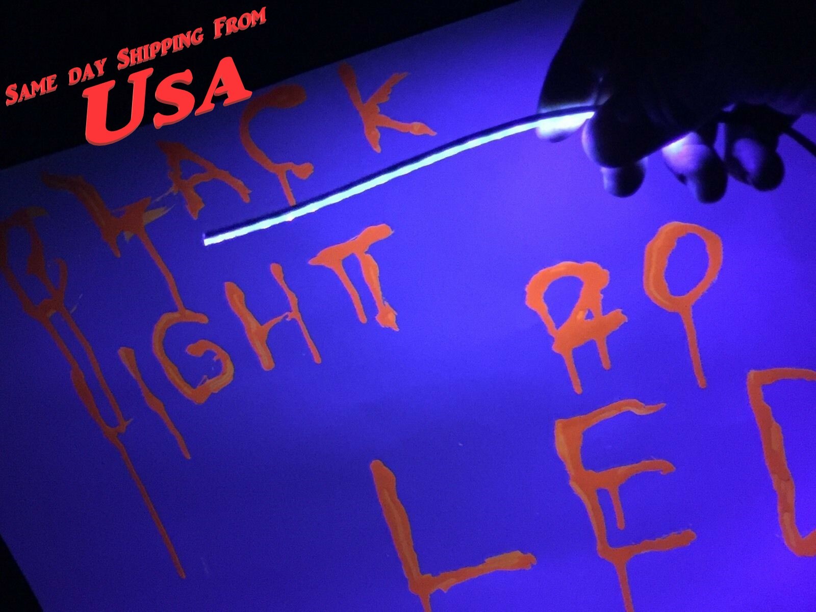 UV Ultra Violet Black Light Lamp LED Water Proof Strip+12v adaptor AC or DC plug