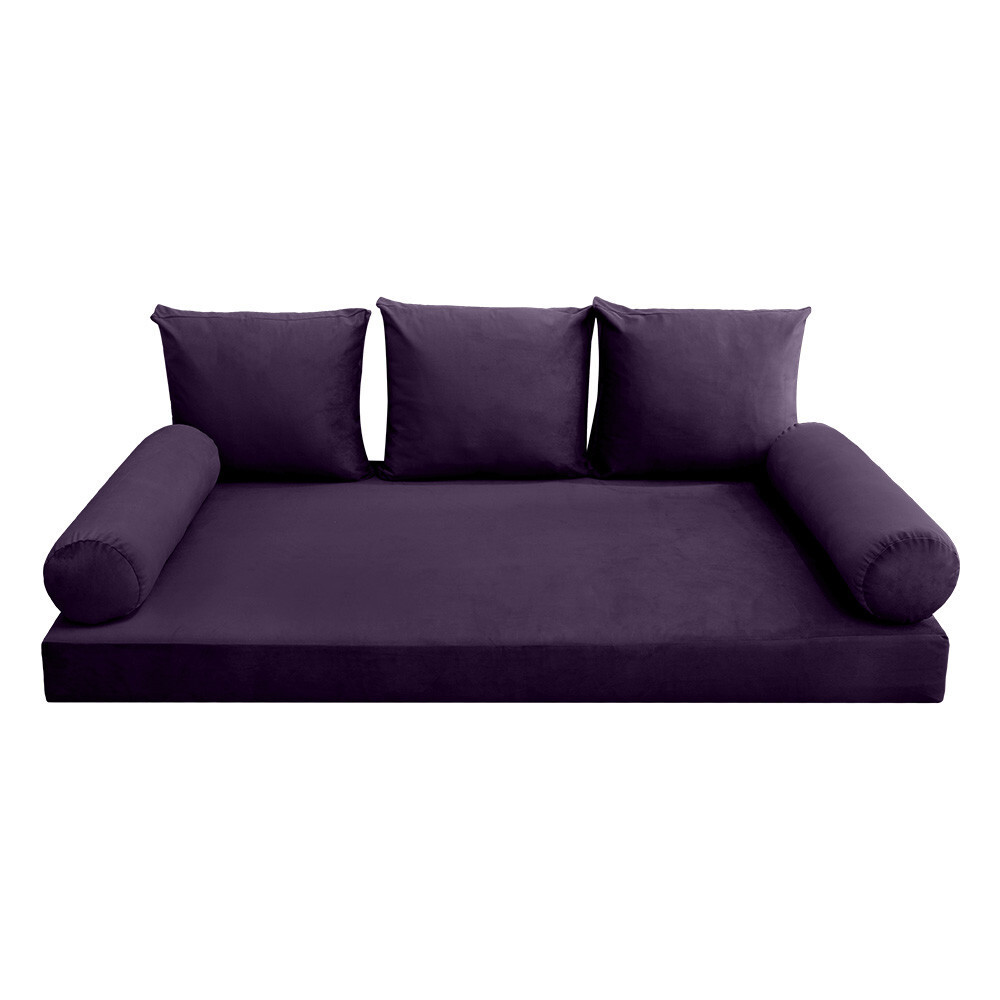 Model V3 Full Velvet Knife Edge Indoor Daybed Mattress Pillow Complete Set AD339