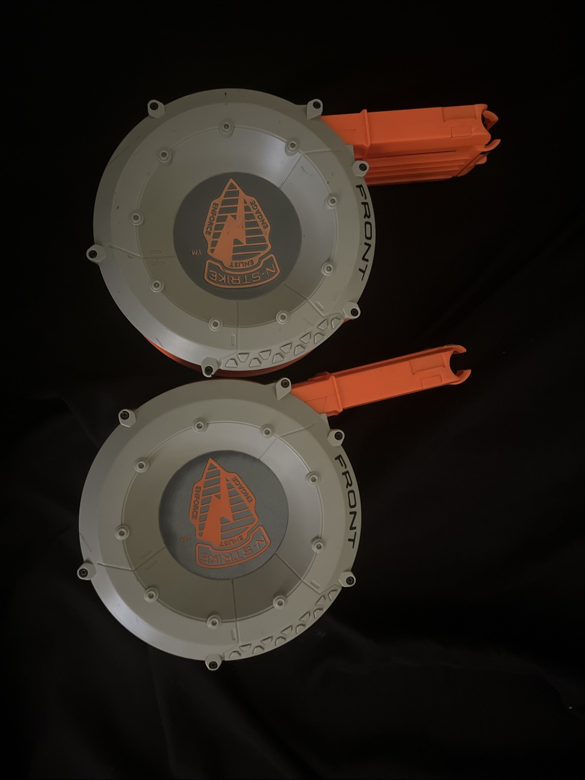 Nerf N-Strike Raider Rapid Fire CS 35 Dart Drum Magazine Round Ammo Clip Lot 2