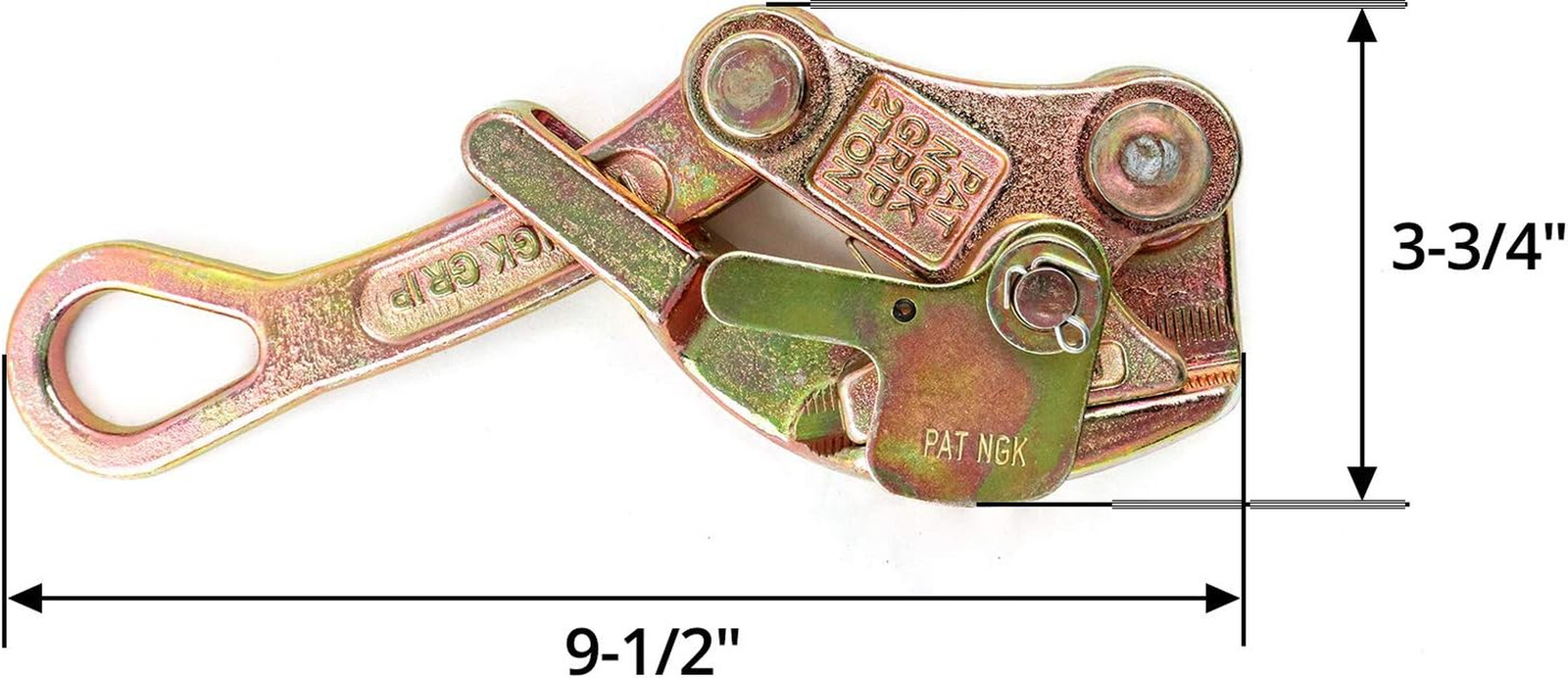2 T Cable Grip Wire Grip Steel Rope Jaw Puller for Wire Rope, Pulling 4408 Lbs