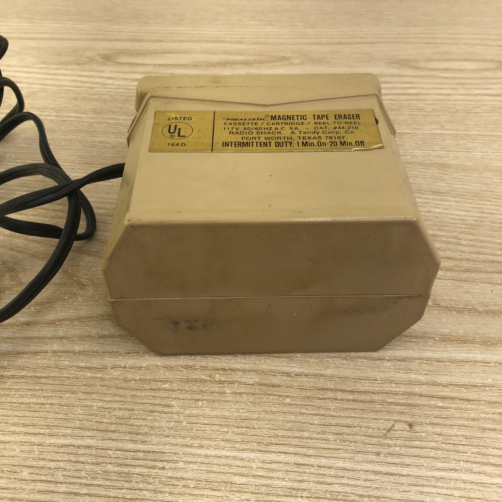 Realistic Magnetic Tape Eraser - 44-210 - Cassette Cartridge Reel-To-Reel WORKS!