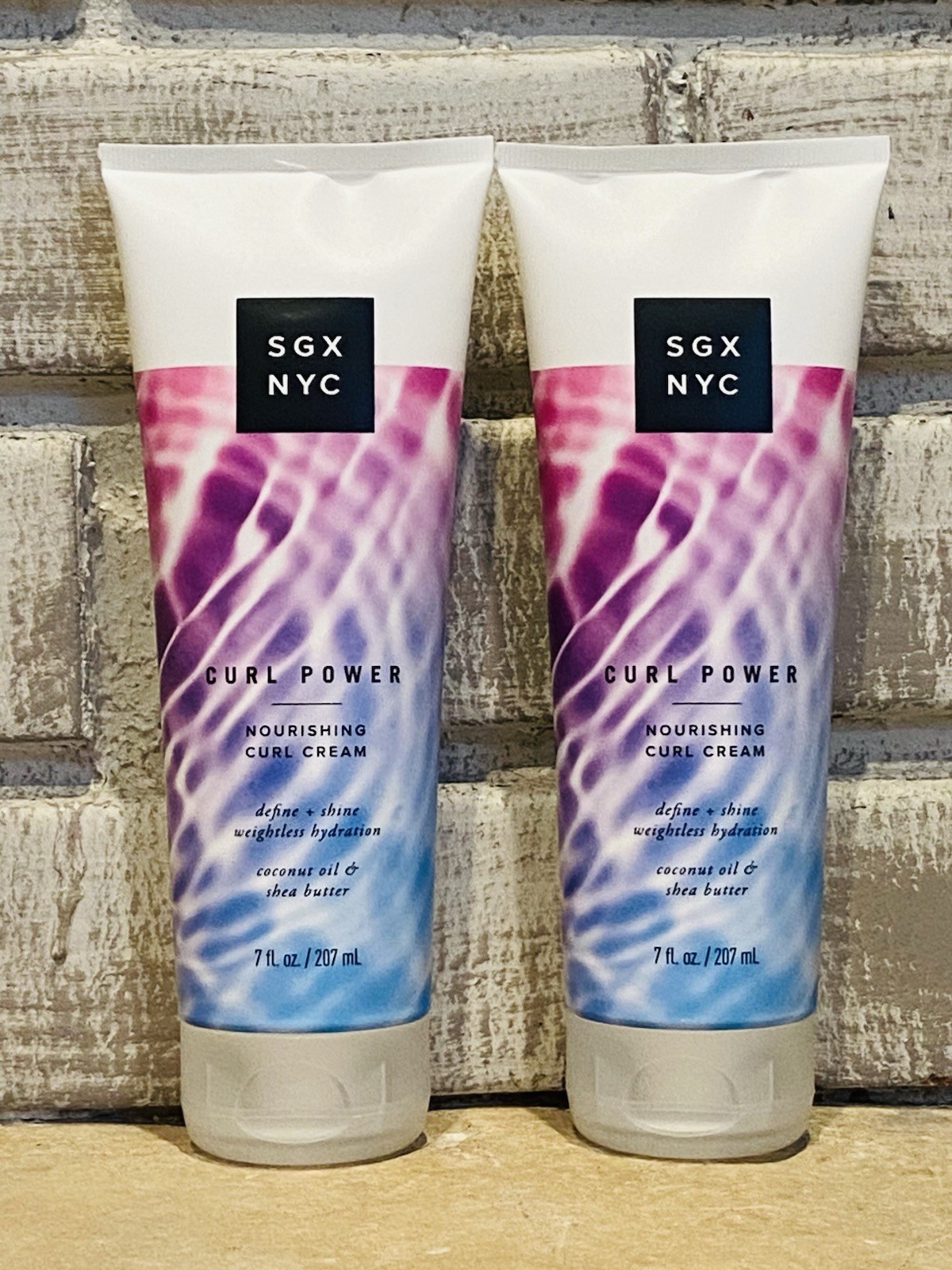 SGX NYC Curl Power Cream Curly Hair Frizz Elimination Coconut Shea Butter 2 Pack