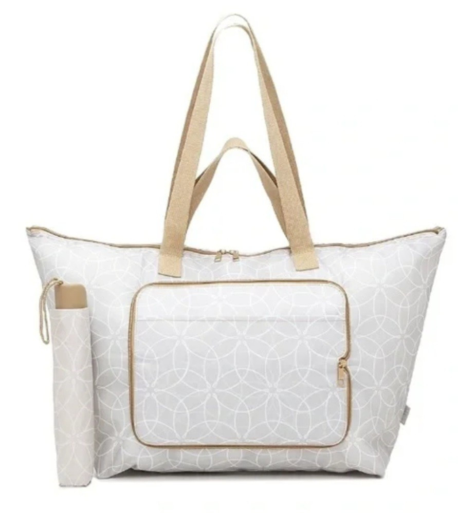 DSW BRAND NEW  Foldable Tote Bag Luggage & Matching Umbrella NEW Free Shipping