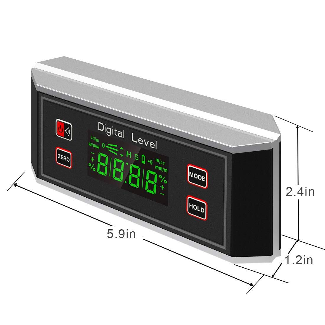 Digital Level Angle Finder Waterproof Ip65 Protractor Angle Gauge Inclinometer W