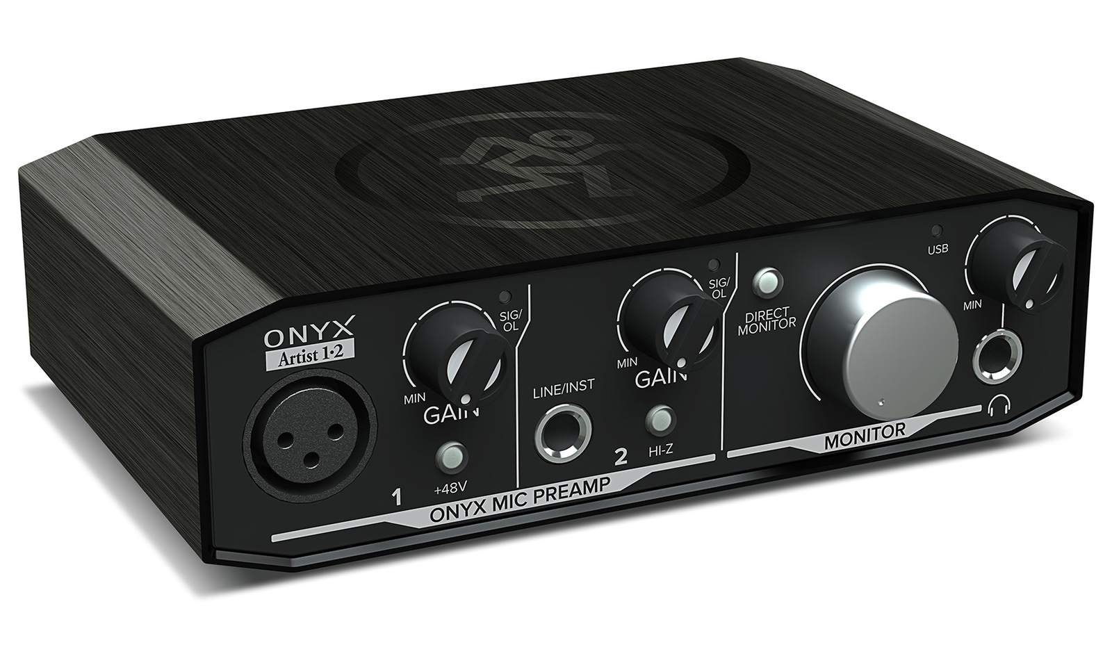 Mackie Onyx Artist 1.2 2x2 USB Recording Studio Interface+Microphone+Cable+Mount