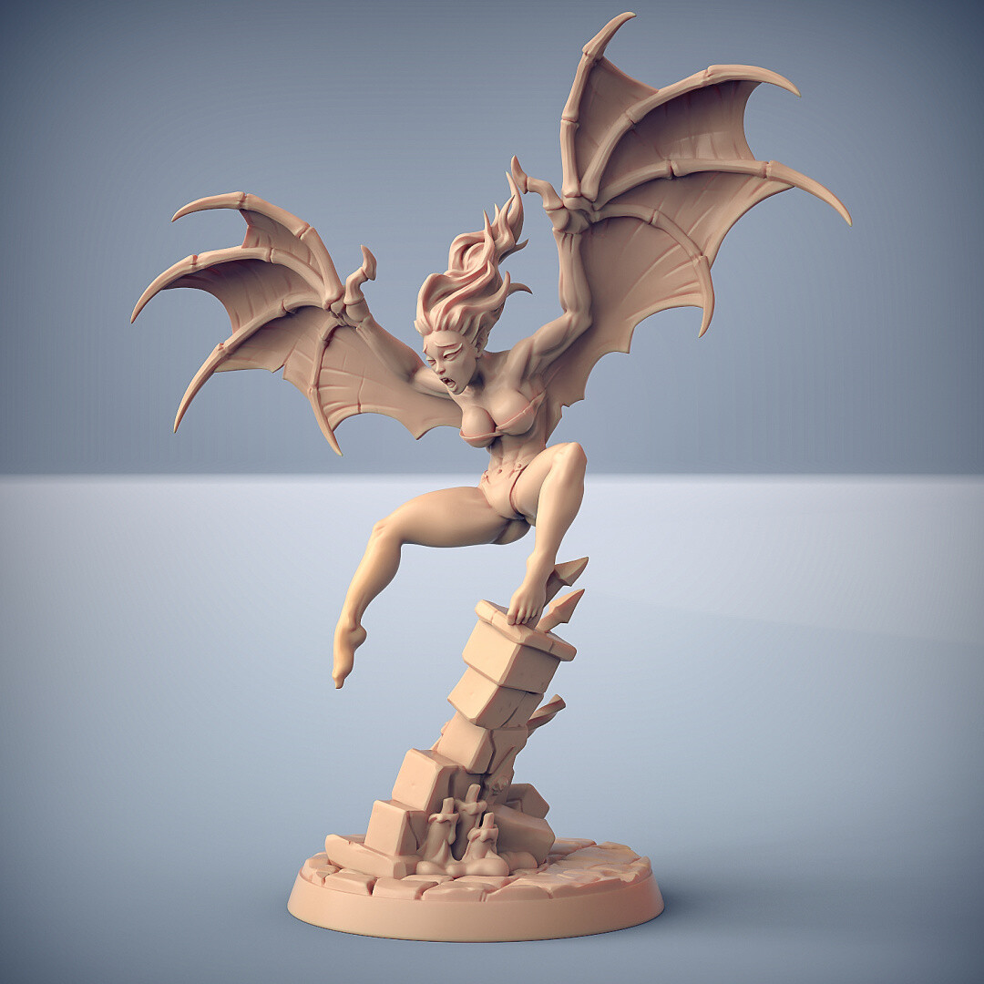 Vampire Pinup Harpy - Artisan Guild Fantasy Dungeons & Dragons Mini D&D