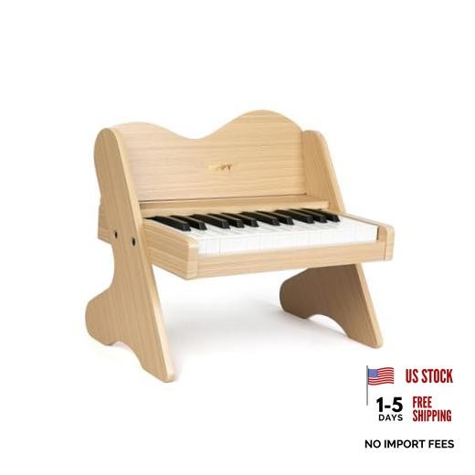 Kids Piano Keyboard, 25 Keys Digital Piano for Kids, Volume Adjustable, Oak