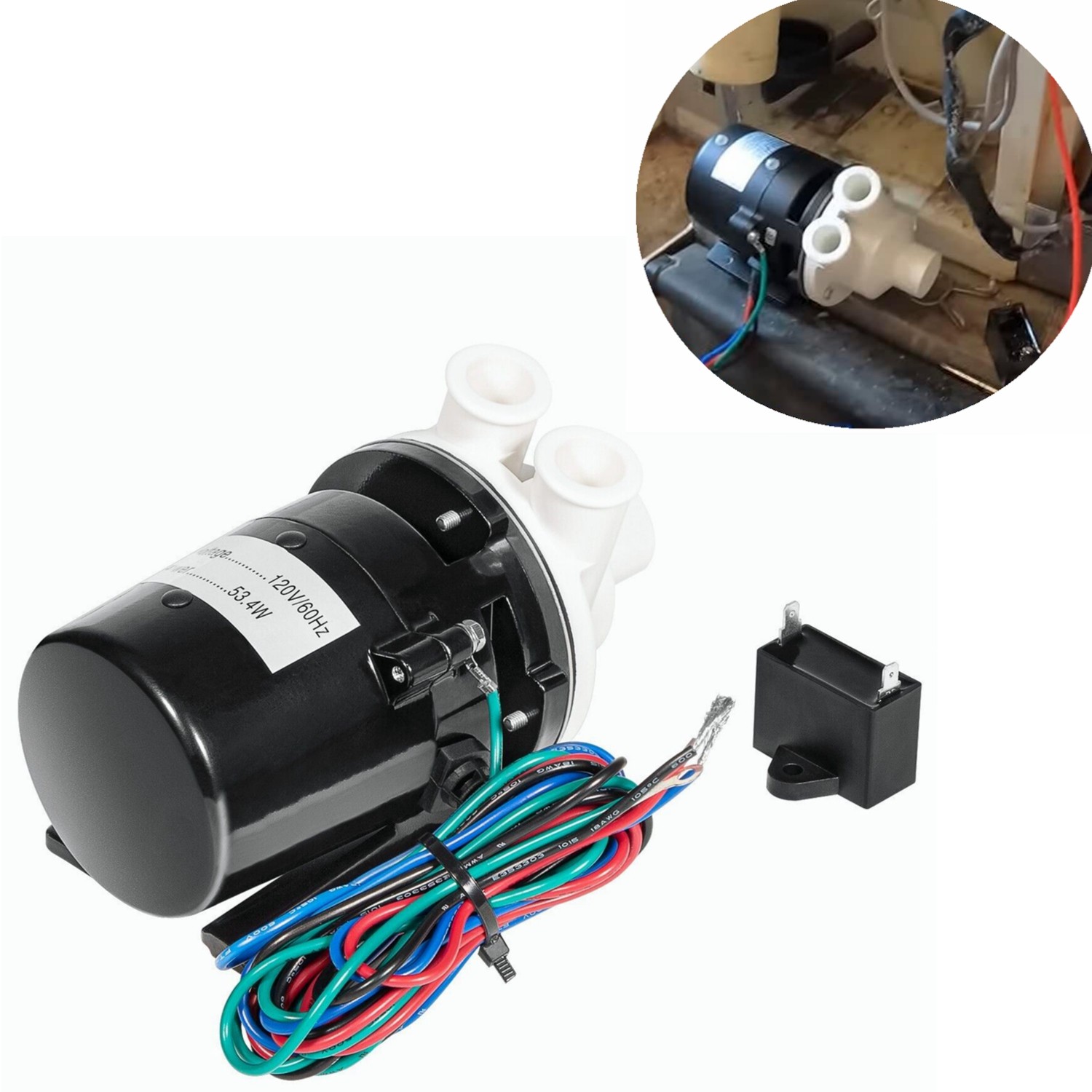 Water Pump Motor Assembly for Hoshizaki Ice Machine Capacitor KM-450 KM500MAH