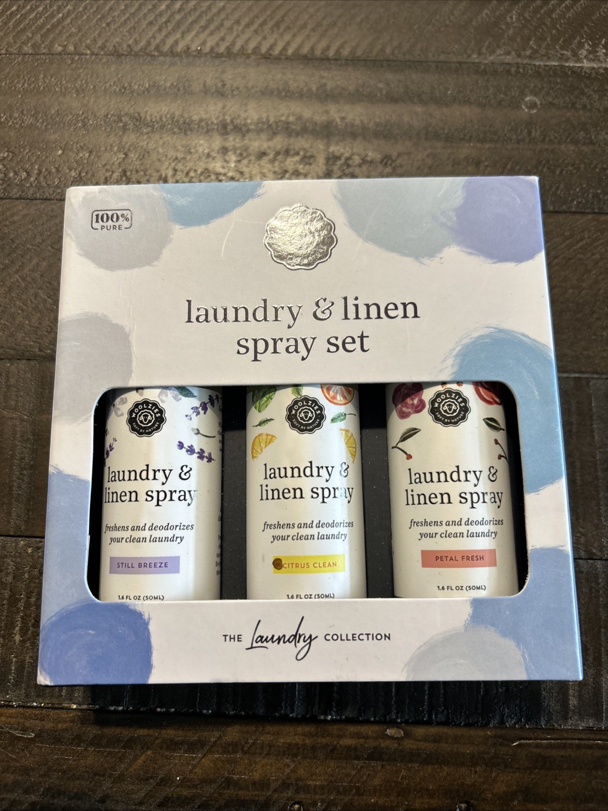 Woolzies Laundry & Linen Spray Set NEW 3 Bottles 100% Natural Vegan