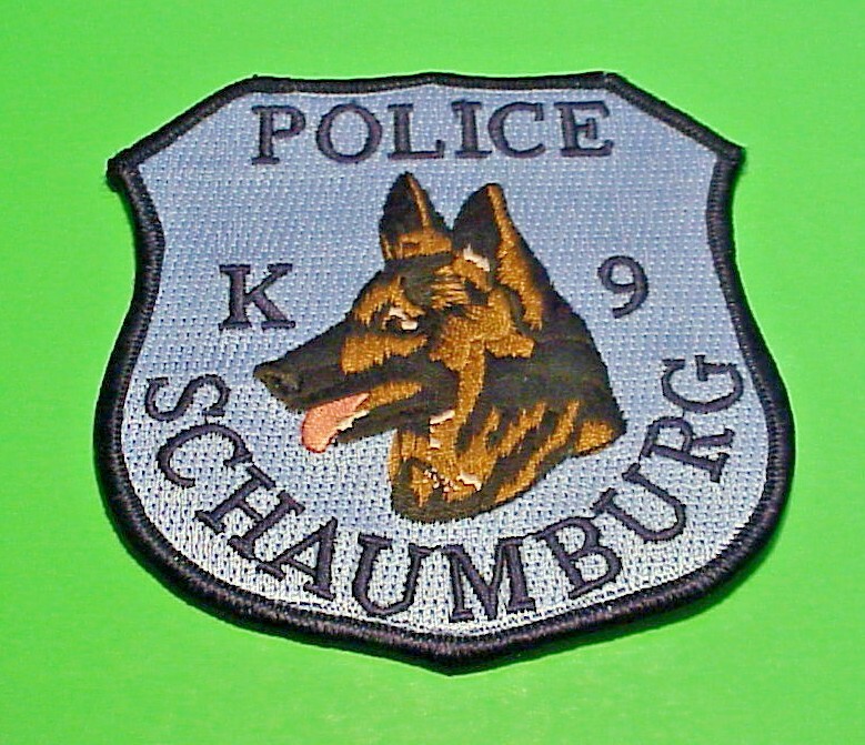 SCHAUMBURG  ILLINOIS  K-9  IL   4 1/4"  POLICE PATCH  FREE SHIPPING!!!