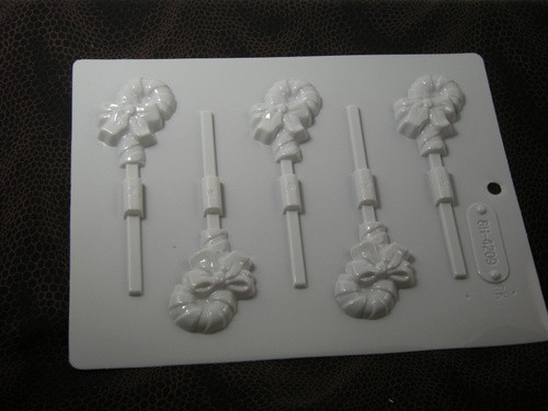 HARD CANDY CANDY CANE WITH BOW MOLD=HS-4209