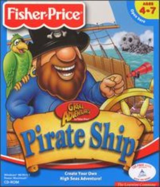 Fisher-Price Great Adventures Pirate Ship PC MAC CD treasure map letters game!