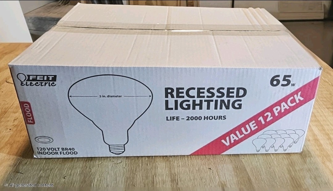 Feit BR40 65W Indoor Flood Light  12-pk  (8w LED Equivalent) Alt to Phillips