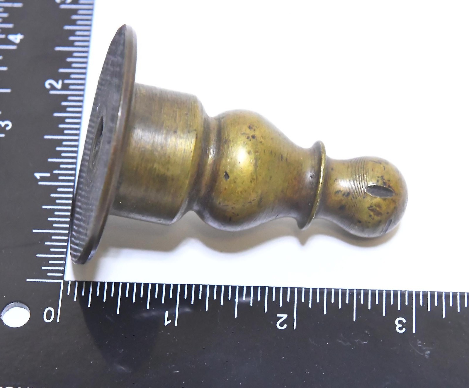 VINTAGE SOLID DECORATIVE FINIAL 7/16 THREAD