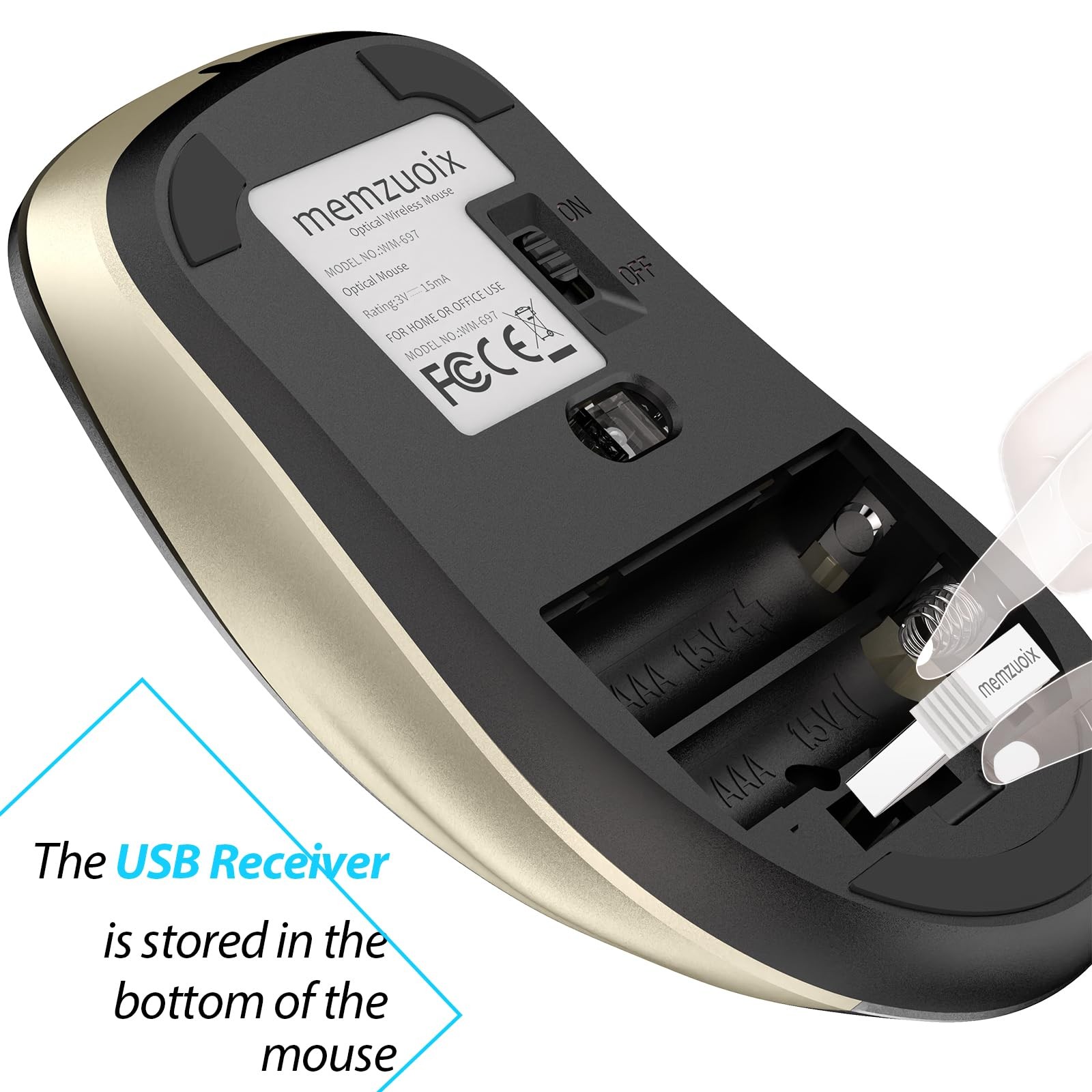 2.4G Wireless Mouse, 1400 DPI Computer Mice with USB Receiver, Portable Wirel...