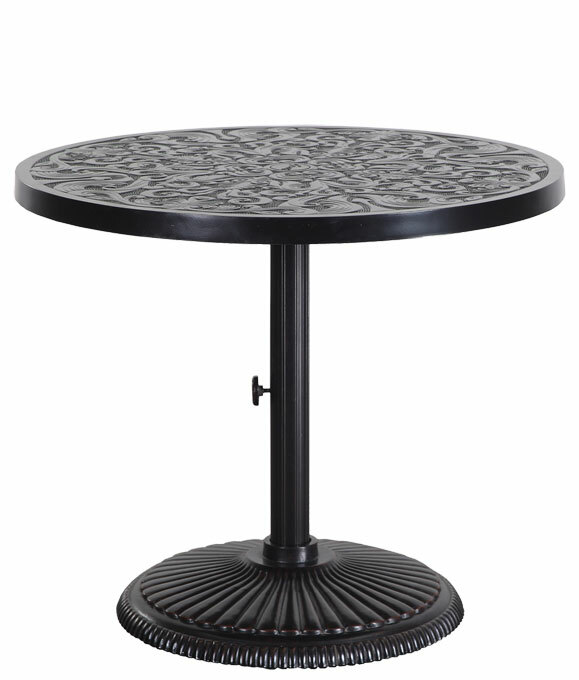 Gensun: 1 Regal Outdoor Furniture Patio 36" Rd Ped. Dining, Bar, Counter Table