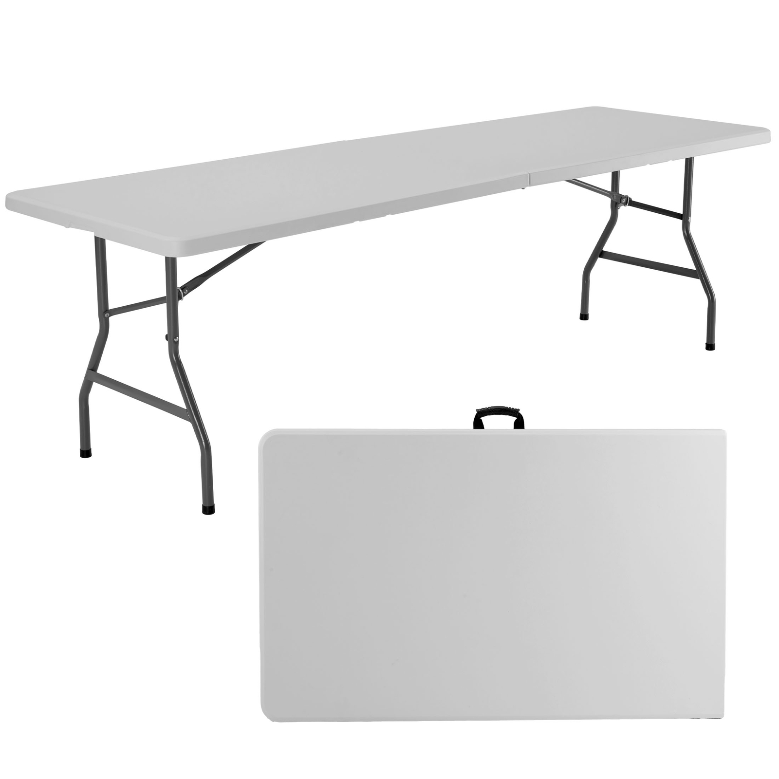 Portable Folding Table w/Carrying Handle, Indoor/Outdoor Use, Available 8/6/4ft