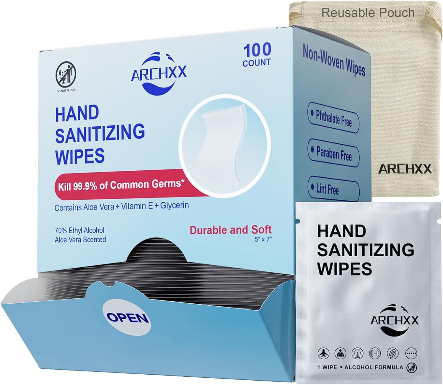 Cotton-Like Softn Hand Sanitizer Wipes,Antil Hand Wipes