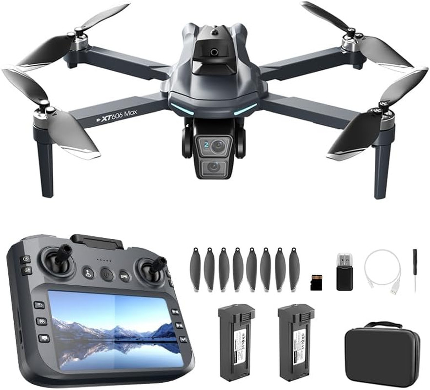 XT606 GPS Drone with 4K Camera for Adults, Camera Drone with 4.3" HD Screen | GP