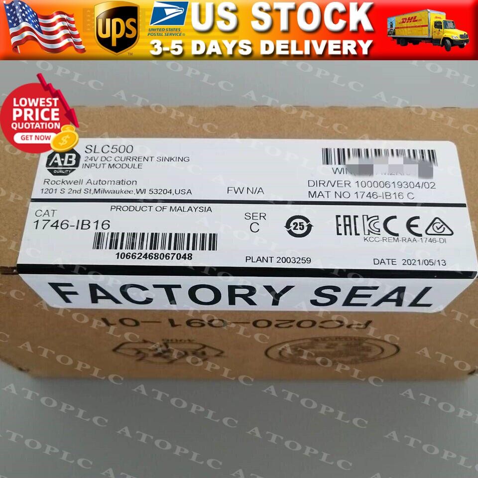 New Factory Sealed AB 1746-IB16 SER D SLC 500 Digital Input Module PLC 1746IB16