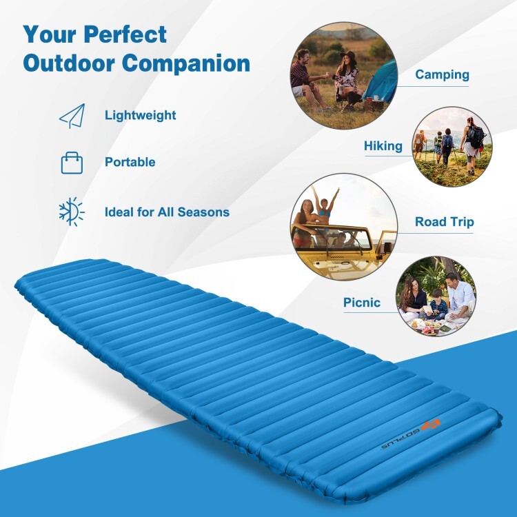 3" Camping Sleeping Pad Thick Waterproof Inflatable Sleeping w/Tents & Hammocks