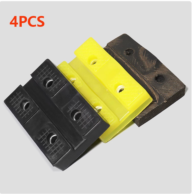 4PCS Rectangle Rubber Lift Arm Pad/ Metal Inserts Fit Auto Lifter Repairs Car