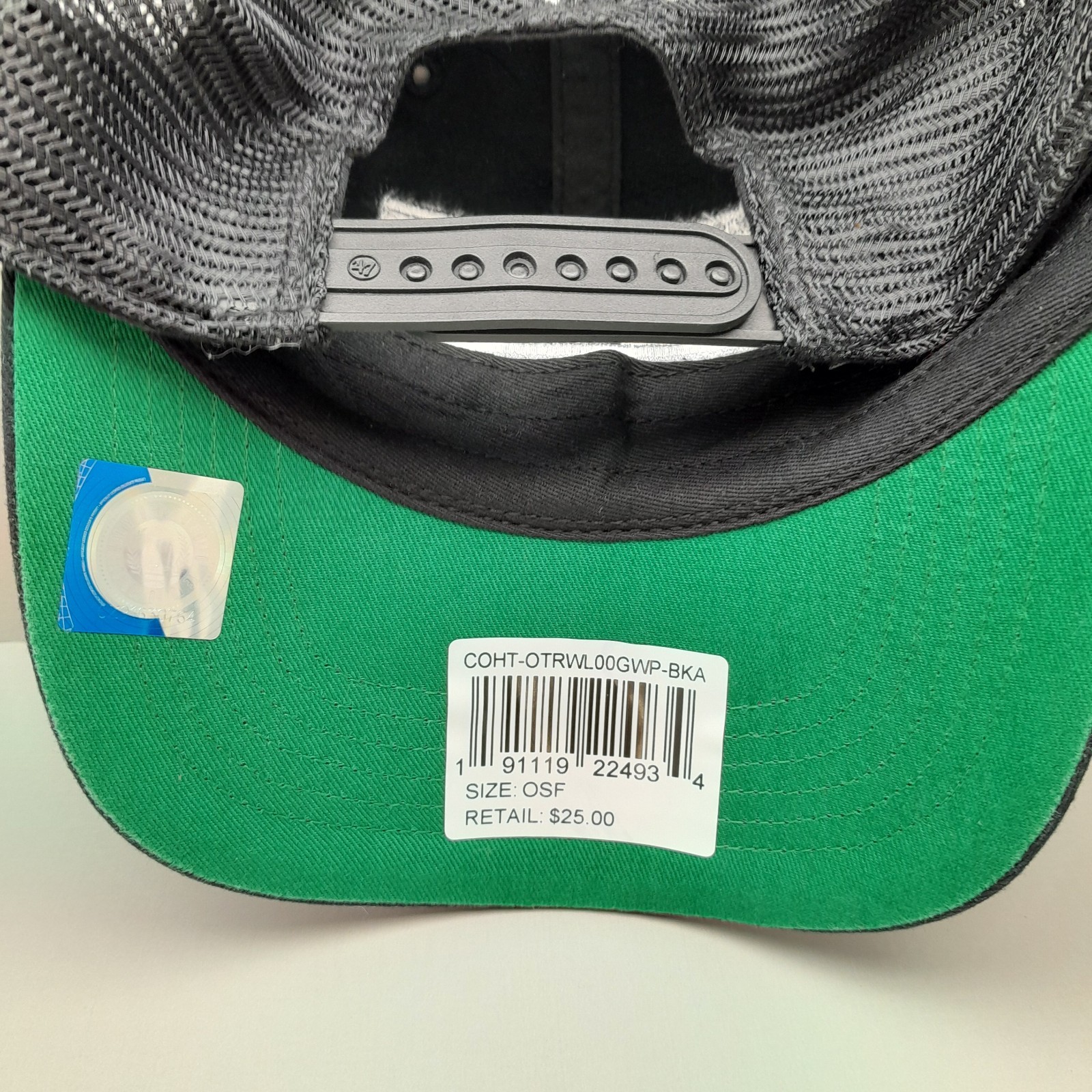 Operation Hat Trick OHT ‘47 Clean Up Hat USA Flag Black Mesh Adjustable Cap NWT